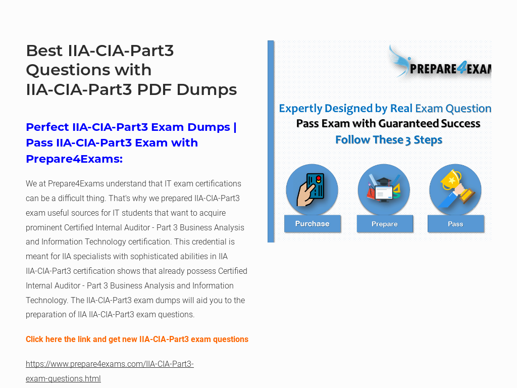 Best IIA-CIA-Part3 Questions with IIA-CIA-Part3 PDF Dumps