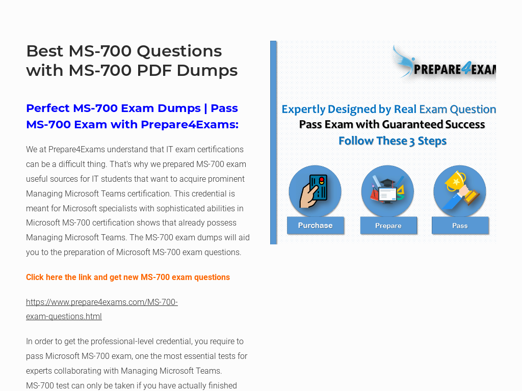 Certification MS-700 Exam Dumps