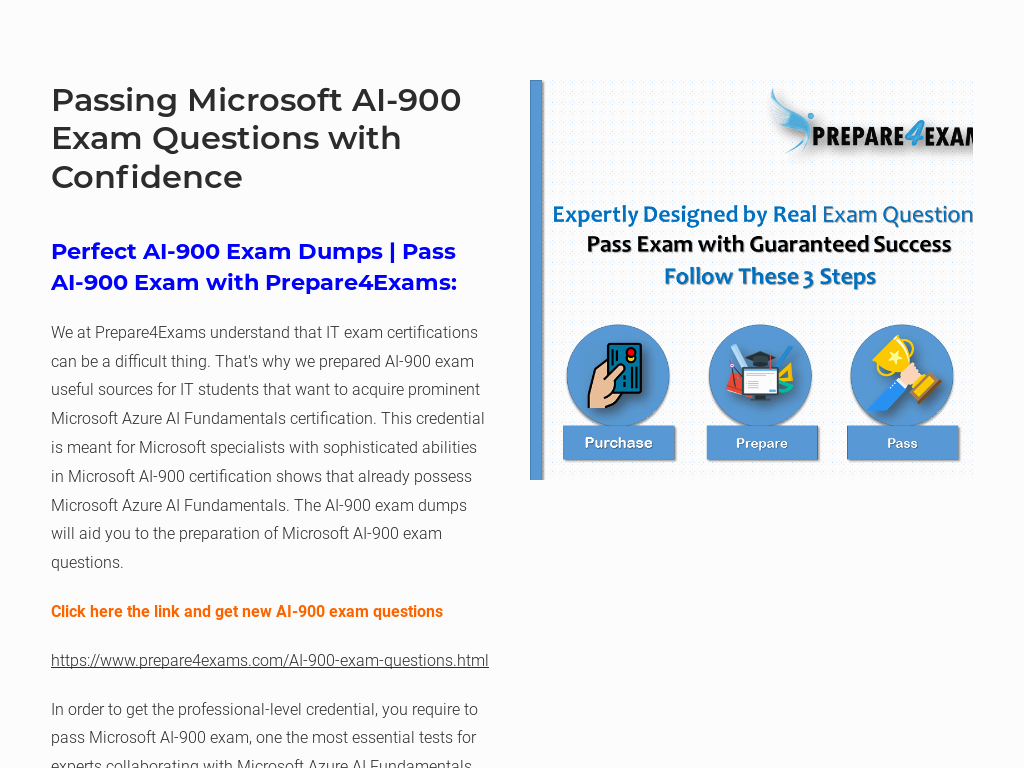 Passing Microsoft AI-900 Exam Questions with Confidence